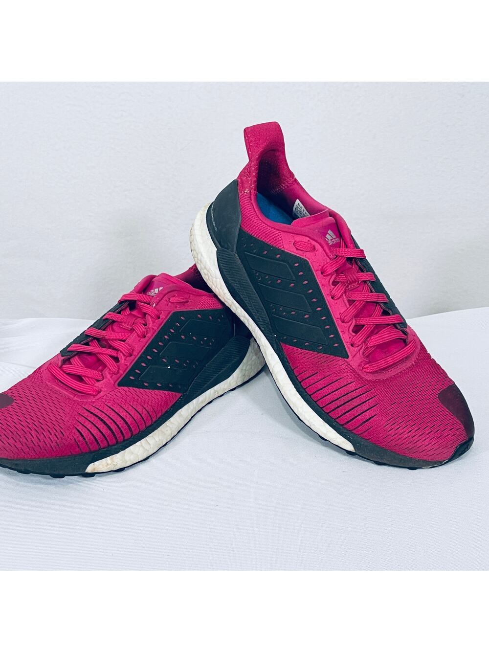 Adidas Running Shoes Womens 8.5 Pink Black Solar Glide ST Sneaker Trainer BB6616